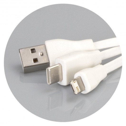 Round Bamboo Charge Cable Keyrings Cords